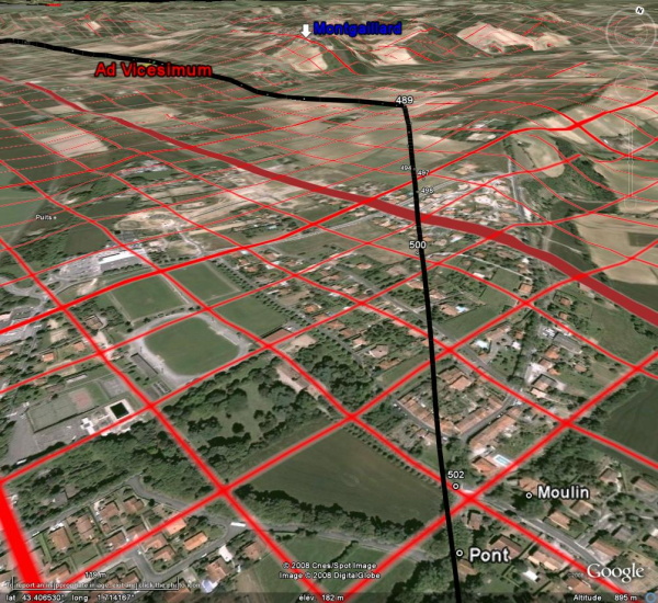 Fig. 22. Le tracé à Villefranche-de-Lauragais.